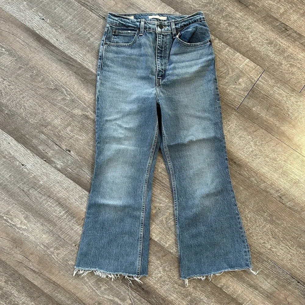 Levi's Premium 70s High Flare Jeans W27 L24 Blue Retro Y2K Denim